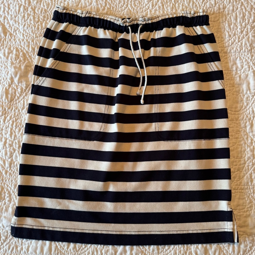 J. Crew Black and White Pencil Skirt Knee-Length Casual